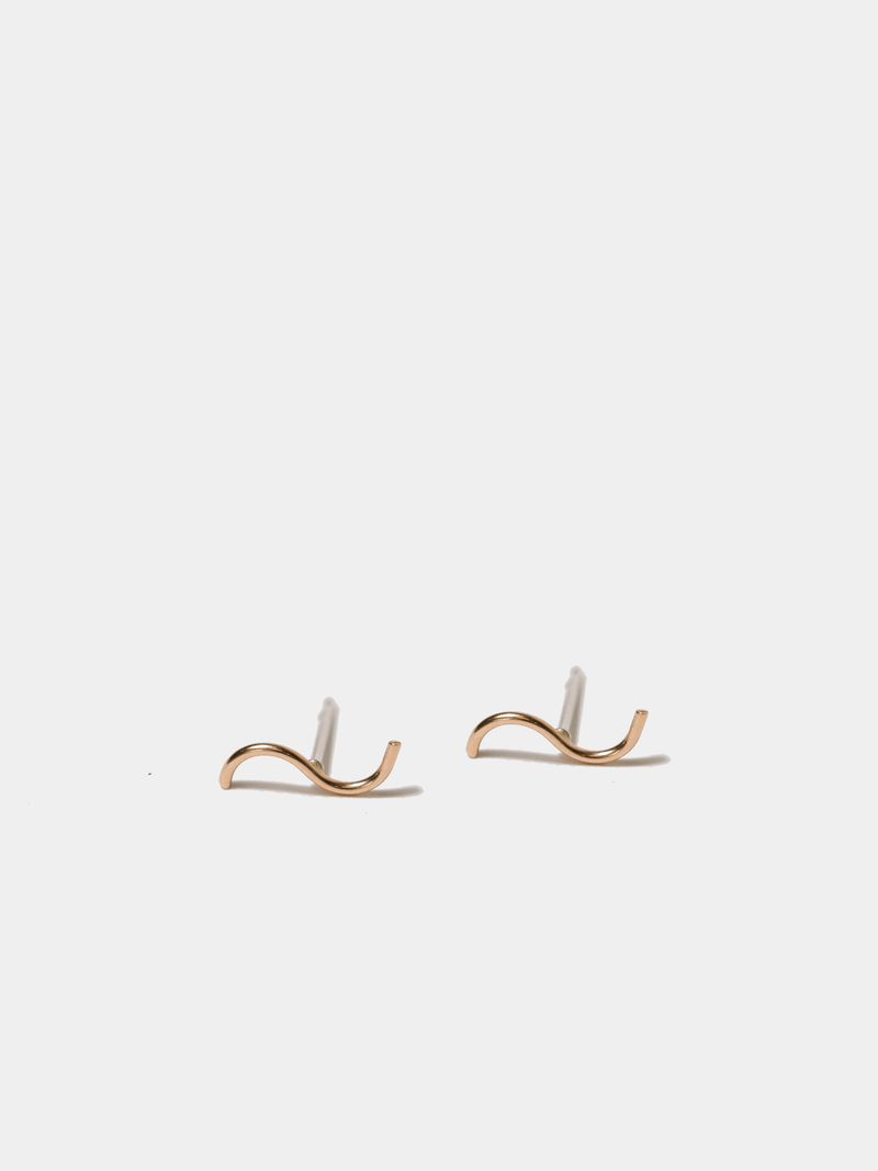Shop OXB Earrings Gold Filled / Pair - 1" High/Low Studs
