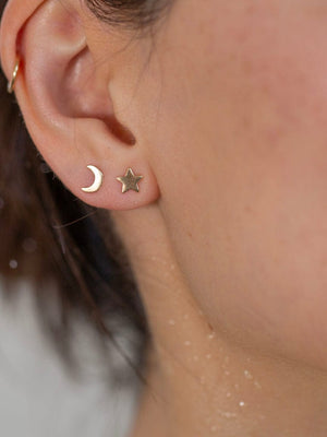Rio Earrings Star & Moon Studs