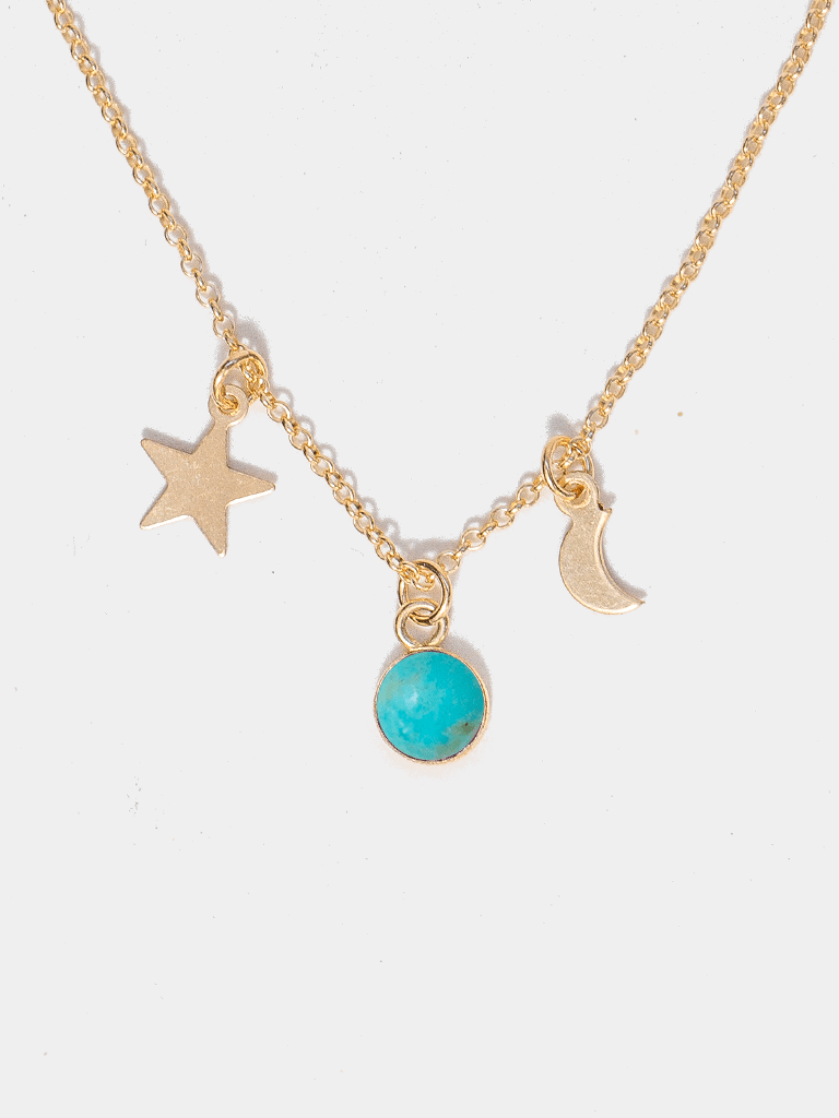 Shop OXB Gold Filled / 16" Space Jam Necklace, Turquoise