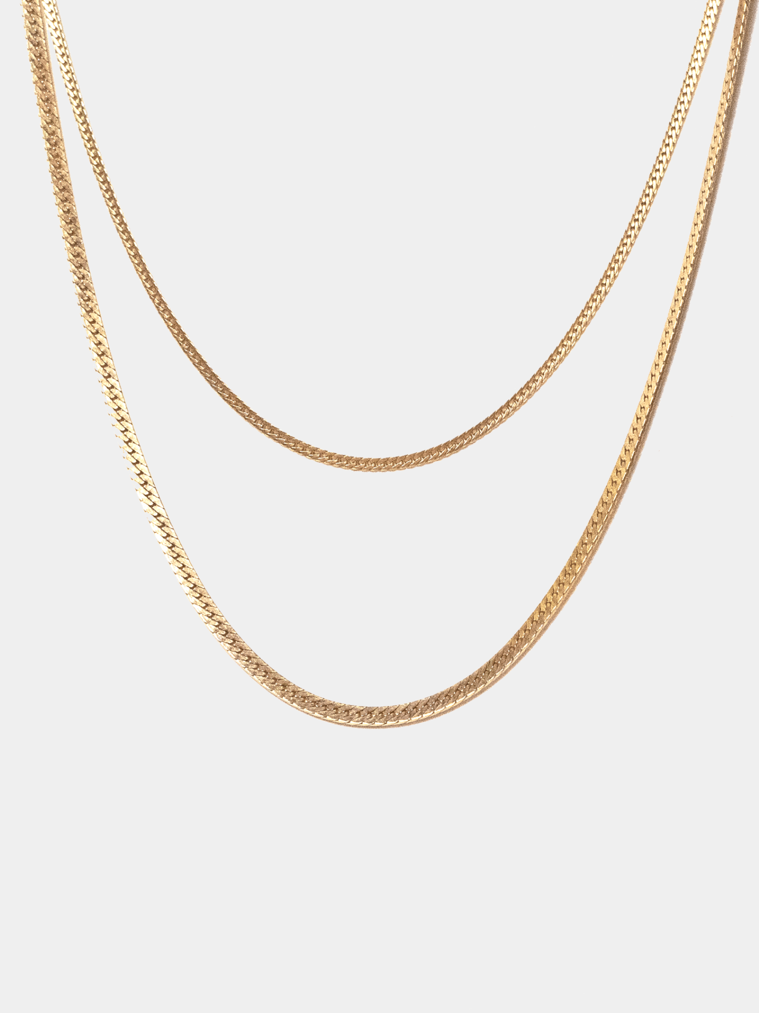 Shop OXB Necklace Double Herringbone Chain