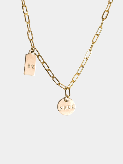 Shop OXB Necklace Gold Filled / 16" / Be Affirmation Disc Necklace