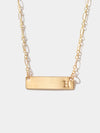 Shop OXB Necklace Gold Filled / Figgy Chain / 16" Monogram Bar Necklace