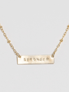 Shop OXB Necklace Gold Filled / Satellite Chain / 18" Mantra Bar Necklace