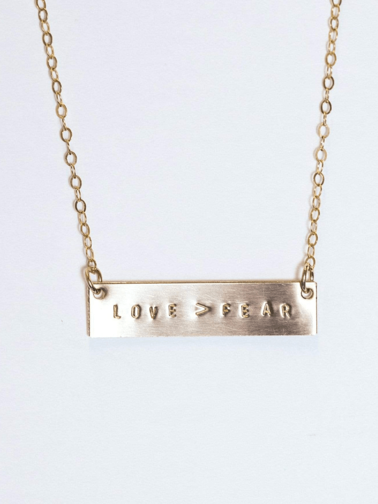Shop OXB Necklace Love > Fear Necklace