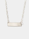 Shop OXB Necklace Sterling Silver / Figgy Chain / 16" Monogram Bar Necklace