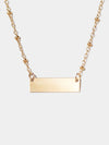 Shop OXB Necklace Gold Filled / Satellite Chain / 16" Monogram Bar Necklace