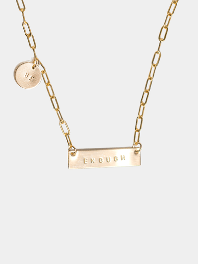 Shop OXB Necklace Gold Filled / 16" / Be Affirmation Bar Necklace