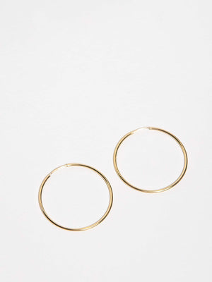 OXBStudio Earrings Gold Filled / Large Endless Hoops
