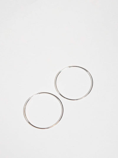 OXBStudio Earrings Sterling Silver / Large Endless Hoops