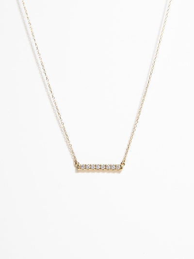 OXB Studio XL Diamond Bar Necklace, 14K Gold